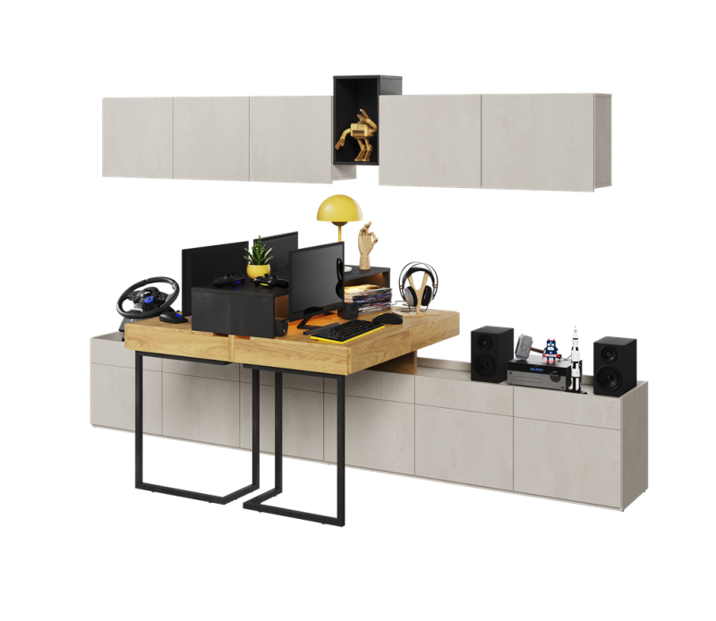 Zestaw mebli TFS4B TEEN FLEX TF 06 06 07 07 08 08 09 10 11 Nowoczesny Zestaw Komfort Meble Młodzieżowe Półki Książki