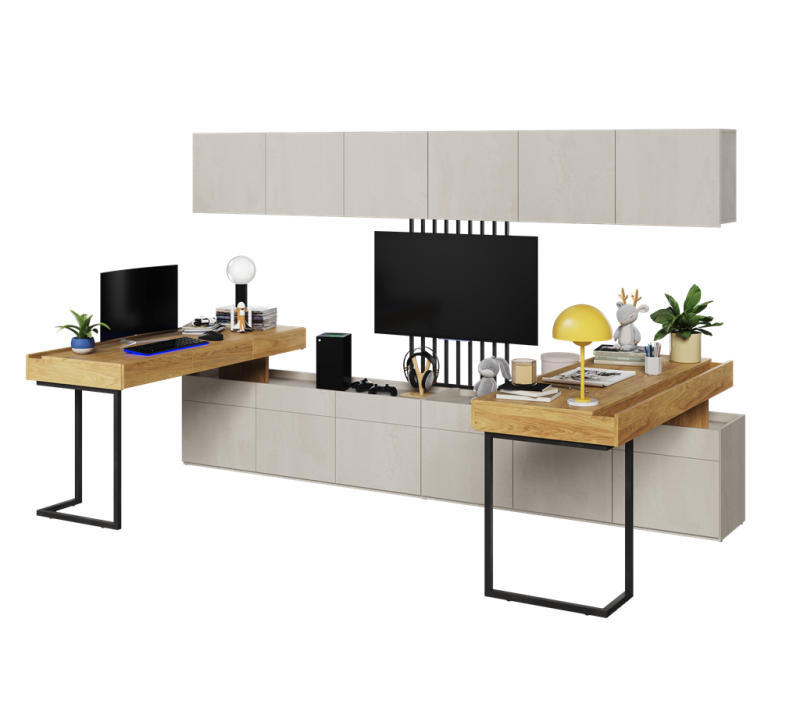 Zestaw mebli TFS6A TEEN FLEX TF 04 04 08 08 09 09 14 Nowoczesny Zestaw Komfort Meble Młodzieżowe Półki Książki