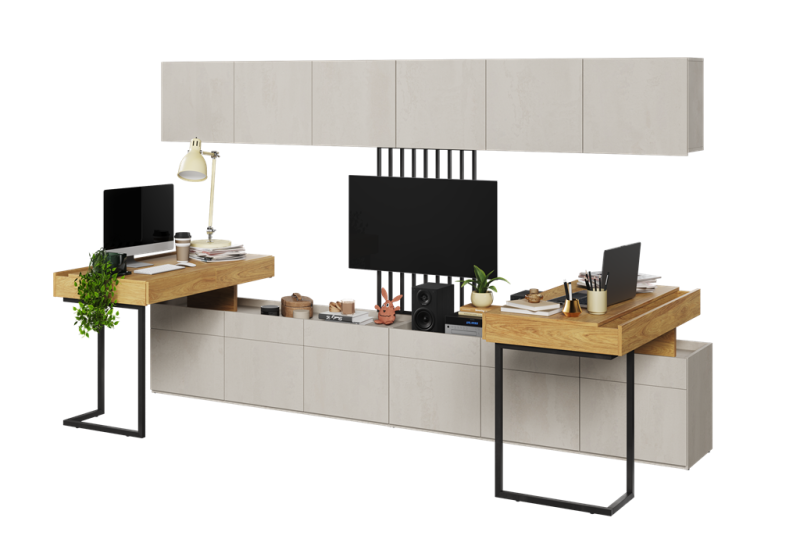 Zestaw mebli TFS6B TEEN FLEX TF 06 06 08 08 09 09 14 Nowoczesny Zestaw Komfort Meble Młodzieżowe Półki Książki