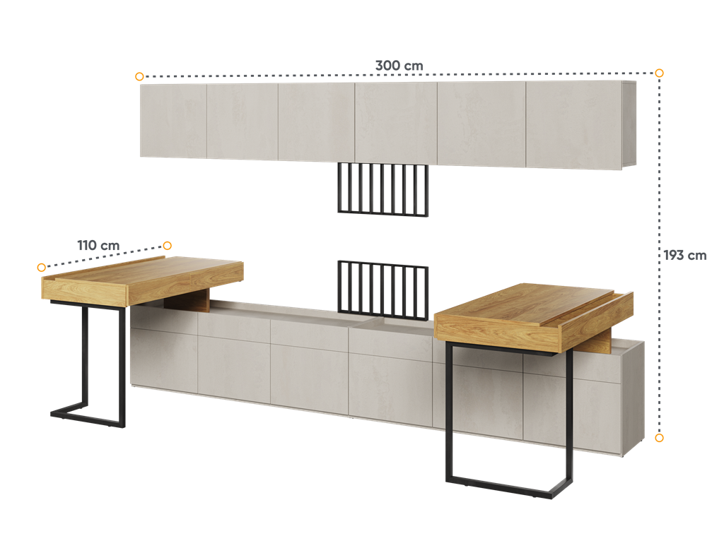 Zestaw mebli TFS6B TEEN FLEX TF 06 06 08 08 09 09 14 Nowoczesny Zestaw Komfort Meble Młodzieżowe Półki Książki