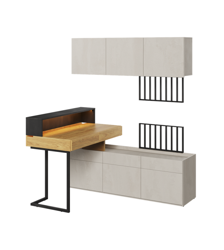 Zestaw mebli TFS7 TEEN FLEX TF 06 07 08 09 14 Nowoczesny Zestaw Komfort Meble Młodzieżowe Półki Książki