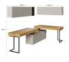 Zestaw mebli TFS8A TEEN FLEX TF 04 04 08 09 09 11 Nowoczesny Zestaw Komfort Meble Młodzieżowe Półki Książki