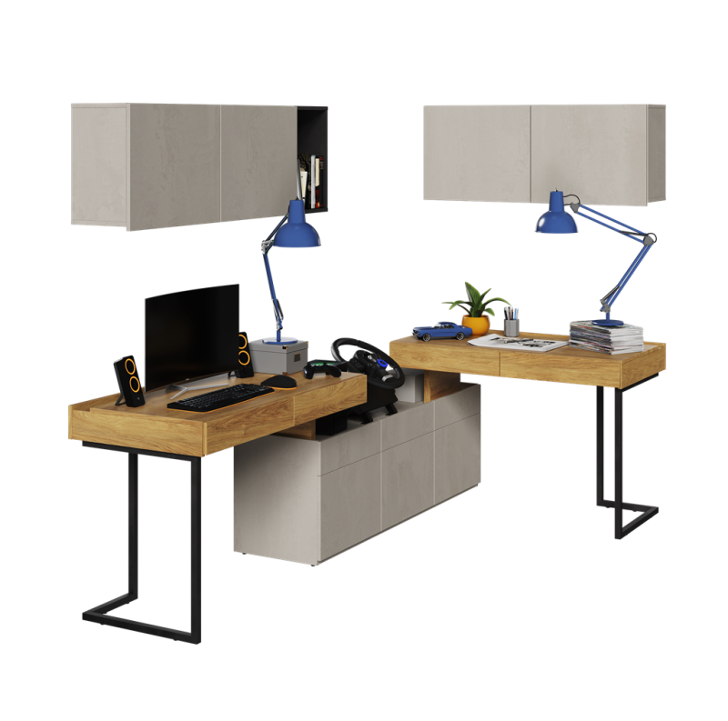 Zestaw mebli TFS8B TEEN FLEX TF 06 06 08 10 10 11 Nowoczesny Zestaw Komfort Meble Młodzieżowe Półki Książki