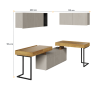 Zestaw mebli TFS8B TEEN FLEX TF 06 06 08 10 10 11 Nowoczesny Zestaw Komfort Meble Młodzieżowe Półki Książki