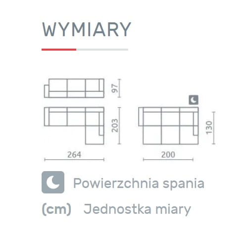 Narożnik MASSIMO II Do Salonu Rozkładany Regulowany Zagłówek Wymiary