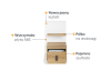 Szafka nocna SIMI szerokość 43 cm biały/hikora naturalna lewa MS8LBH