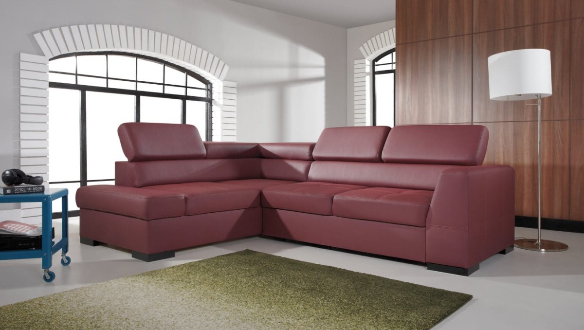 Narożnik NEST II Do Salonu Rozkładany Regulowany Zagłówek Lewostronny