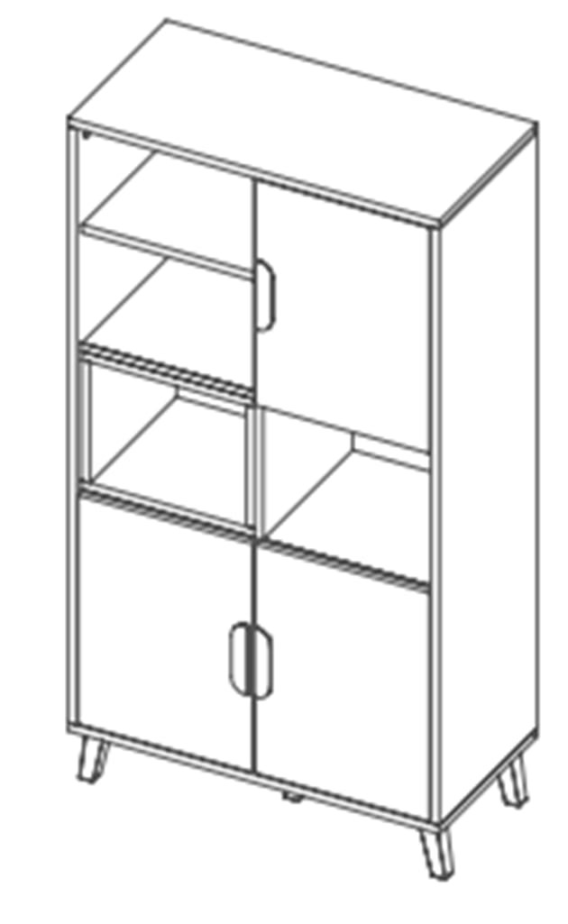 Regał JOCKER szerokość 80 cm biały / grafit / szary / dąb lefkas 6 Nowoczesny Styl Pokój młodzieżowy
