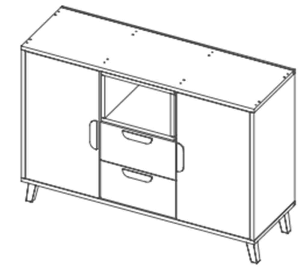 Komoda JOCKER szerokość 120 cm biały / grafit / szary / dąb lefkas 8 Nowoczesny Styl Pokój młodzieżowy
