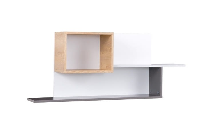 Półka wisząca JOCKER szerokość 120 cm biały / grafit / szary / dąb lefkas 12 Nowoczesny Styl Pokój młodzieżowy