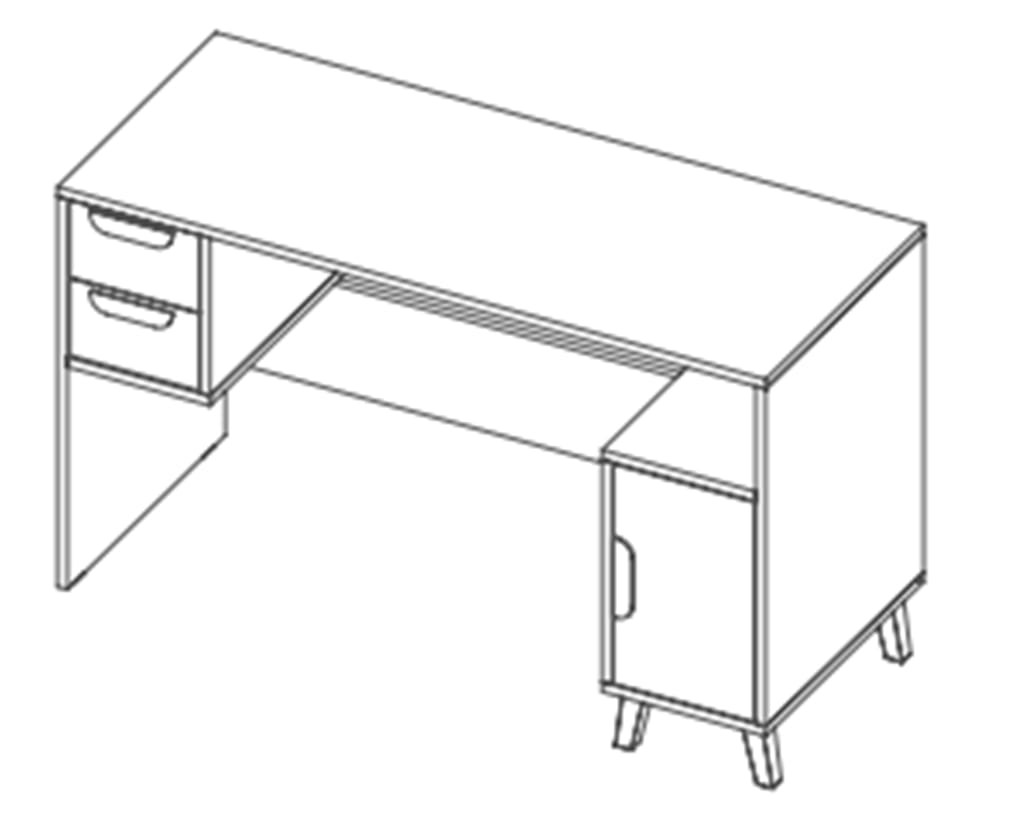 Pokój młodzieżowy 2 JOCKER biały / grafit / szary / dąb lefkas Nowoczesny Styl Pokój młodzieżowy
