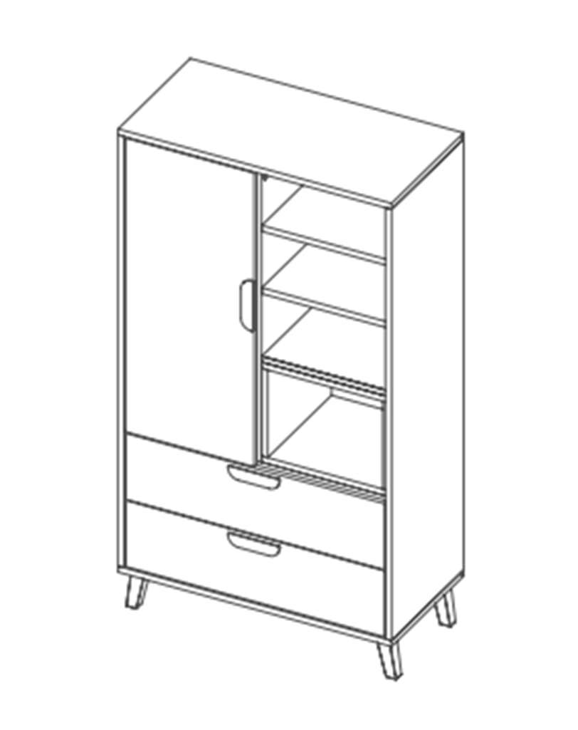 Pokój młodzieżowy 2 JOCKER biały / grafit / szary / dąb lefkas Nowoczesny Styl Pokój młodzieżowy