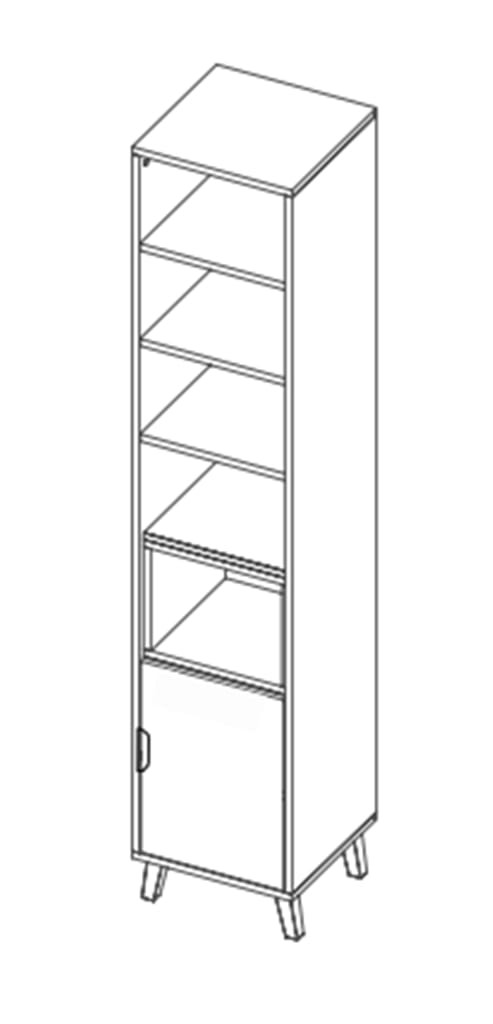 Pokój młodzieżowy 2 JOCKER biały / grafit / szary / dąb lefkas Nowoczesny Styl Pokój młodzieżowy