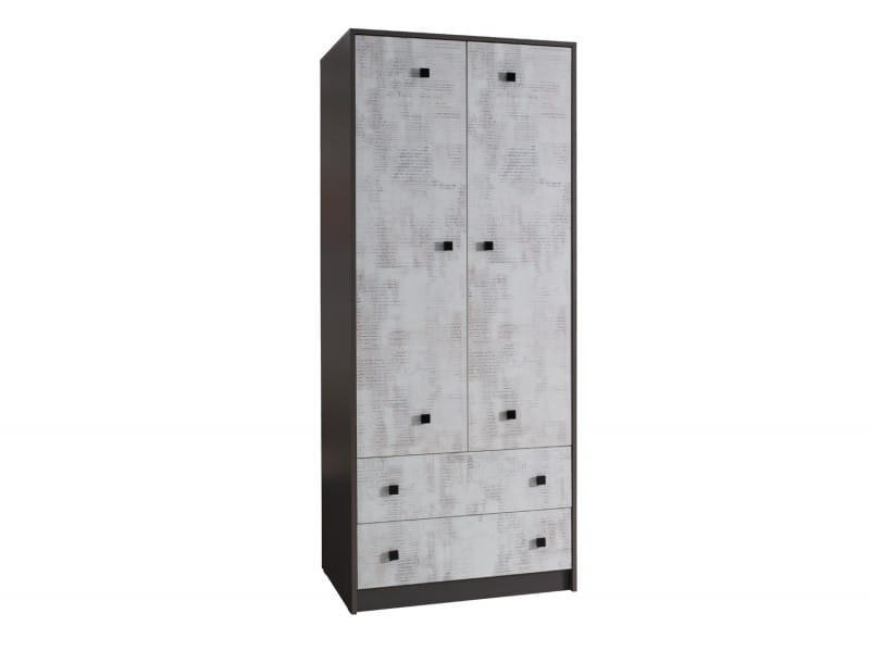 Szafa TOMMY szerokość 80 cm grafit / enigma 2 Nowoczesna Do pokoju młodzieżowego Pojemna Półki Książki