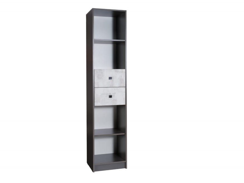 Regał TOMMY szerokość 42 cm grafit / enigma 6 Nowoczesna Do pokoju młodzieżowego Pojemna Półki Książki