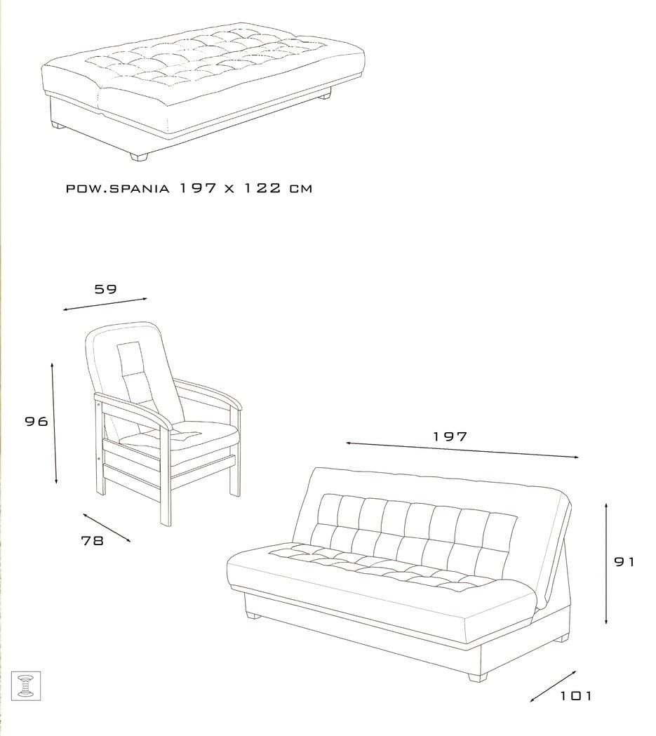 Fotel TOFFI Do Salonu Pokoju Wypoczynkowy Podłokietniki Wymiary