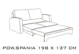 Kanapa IMPULS Do Salonu Pokoju Rozkładana Bonell Nowoczesna Powierzchnia Spania