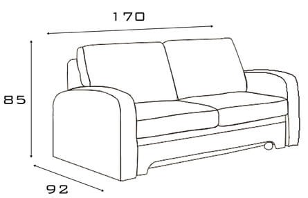 Kanapa IMPULS Do Salonu Pokoju Rozkładana Bonell Nowoczesna Wymiary