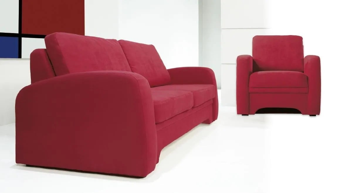 Kanapa i Fotel  IMPULS Do Salonu Pokoju Rozkładana Bonell Zestaw