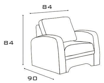 Fotel IMPULS Do Salonu Pokoju Wypoczynkowy Wygodny Boczki Wymiary