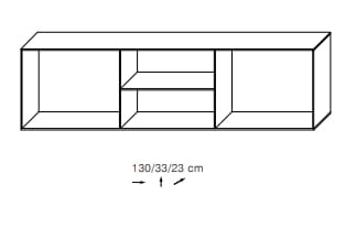 Półka wisząca TOMMY szerokość 130 cm grafit / enigma 15 Do pokoju młodzieżowego Pojemna Półki Książki