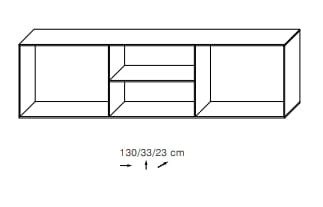 Półka wisząca TOMMY szerokość 130 cm grafit / enigma 15 Do pokoju młodzieżowego Pojemna Półki Książki