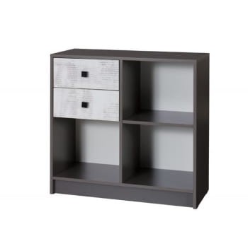 Komoda TOMMY szerokość 80 cm grafit / enigma 13 Do pokoju młodzieżowego Pojemna Półki Książki