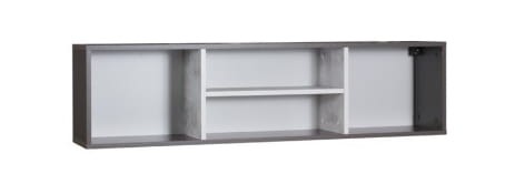 Półka wisząca TOMMY szerokość 130 cm grafit / enigma 15