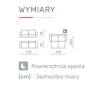 Kanapa LENA Do Salonu Pokoju Funkcja Spania 2-osobowa Wymiary