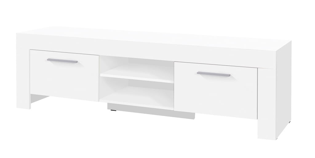 Szafka RTV CEZAR szerokość 170 cm biały 14 Nowoczesna Do Sypialni Pojemna Półki Biała
