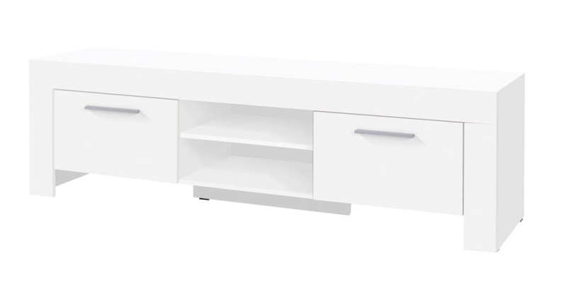 Szafka RTV CEZAR szerokość 170 cm biały 14 Nowoczesna Do Sypialni Pojemna Półki Biała