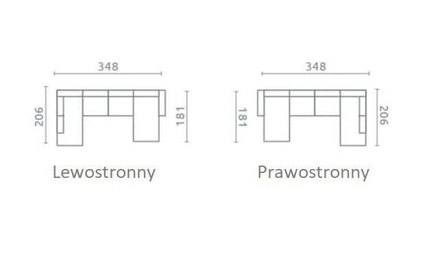 Narożnik CALABRIA I Do Salonu Funkcja Spania Regulowany Zagłówek 2 Pojemniki Strony Narożnika