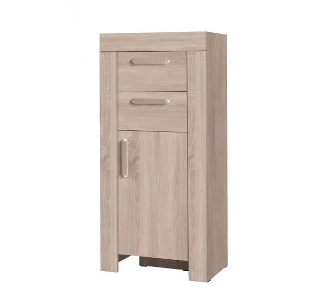 Komoda CEZAR szerokość 130 cm sonoma 8 Nowoczesna Do Sypialni Pojemna Półki Dąb Sonoma