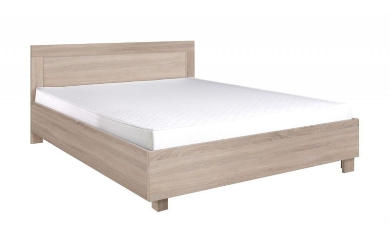 Łóżko CEZAR powierzchnia spania 140 x 200 cm sonoma 23 Nowoczesna Do Sypialni Komfort Dąb Sonoma