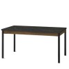 Stół 160 / 240 x 90 rozkładany PRESTIGO P14 orzech / czarny mat / san sebastian