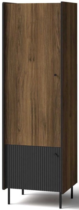 Szafa PRESTIGO P2 orzech / czarny mat / san sebastian