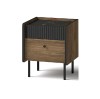 Stolik nocny PRESTIGO P12 orzech / czarny mat / san sebastian