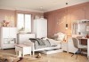 Szafa LUNA dwudrzwiowa szerokość 85 cm biały / różowy Tradycyjna Do salonu Do pokoju młodzieżowego