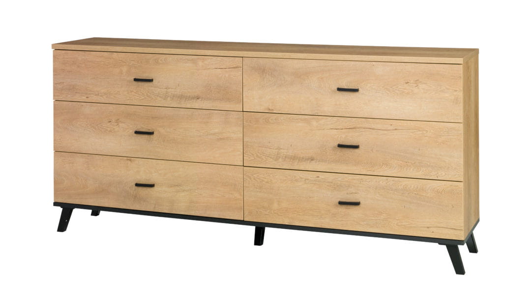 Komoda JOHN szerokość 181 cm dąb lefkas / czarny 5