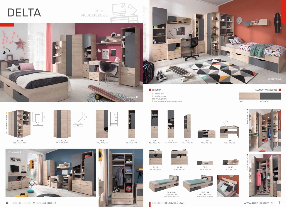 Zestaw Mebli Młodzieżowych Meblar System Meblowy DELTA.jpg