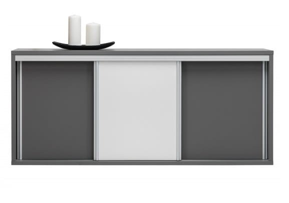 Regał Niski z Drzwiami ZONDA Z03 szerokość 160 cm Do Salonu Biura Pokoju Młodzieżowego