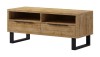 Szafka RTV Halle 41 Szerokość 124 cm Wysokość 50 cm 2-Szuflady Do Salonu Pokoju Mała W stylu LOFT Industrial Metalowe Czarne Nogi.jpg