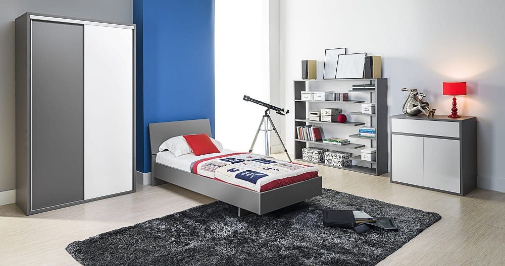 Zestaw mebli młodzieżowych ZONDA 2 Szafa Łóżko Komoda Regał Do Pokoju Dziecka