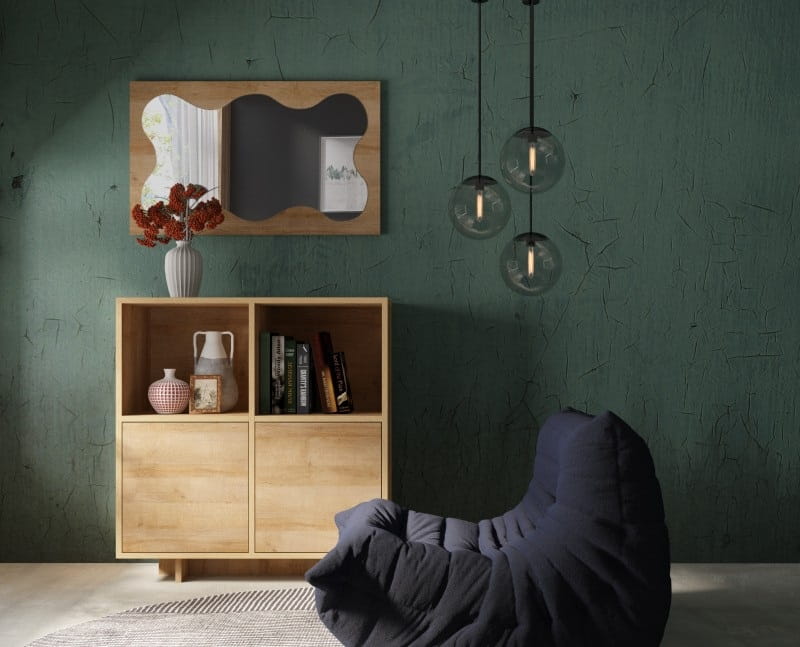 Lustro Małe NOMA N10 60 x 102 cm Do Salonu Sypialni Pokoju Młodzieżowego Aranżacja
