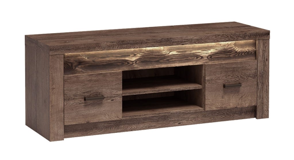 Szafka RTV szerokość 137 cm INDIANAPOLIS I9 Jesion ciemny Do Salonu Do Pokoju Dziennego Nowoczesny Styl Funkcjonalna Wysoka Jakość