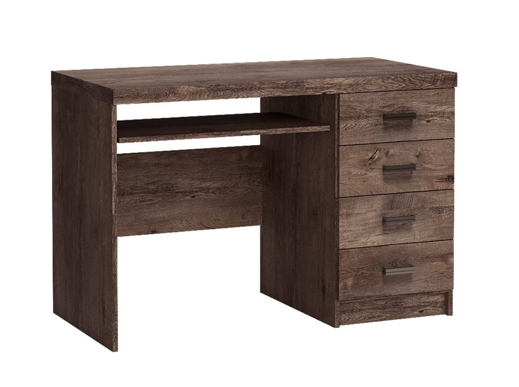 Biurko z szufladami szerokość 120 cm INDIANAPOLIS I16 Jesion ciemny Do Salonu Do Pokoju Dziennego Nowoczesny Styl Funkcjonalna Wysoka Jakość