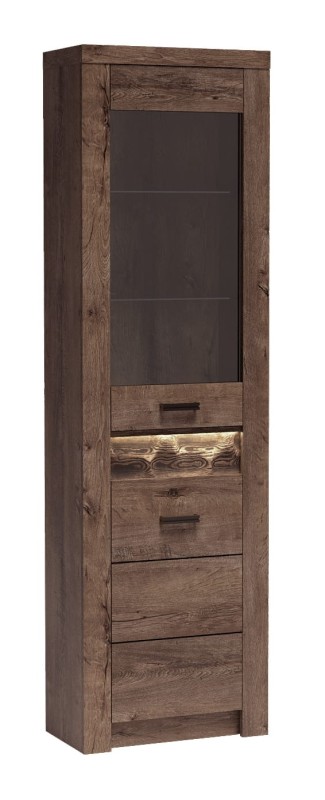 Witryna szerokość 56 cm INDIANAPOLIS 23 Jesion ciemny Do Salonu Do Pokoju Dziennego Nowoczesny Styl Funkcjonalna Wysoka Jakość