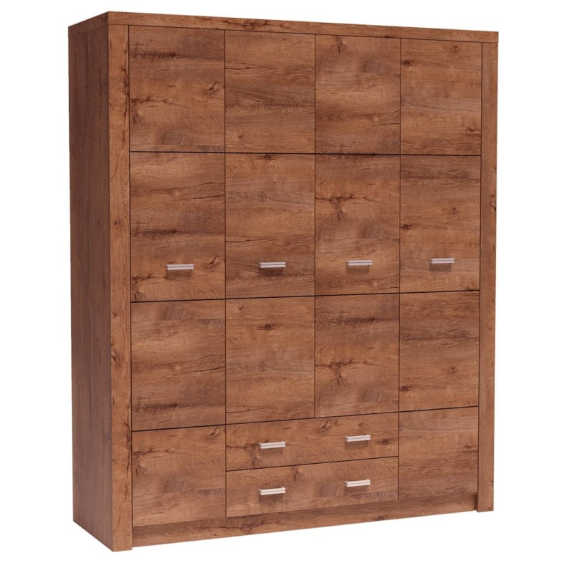 Duża szafa z szufladami szerokość 178 cm INDIANAPOLIS I18 Jesion jasny Do Salonu Do Pokoju Dziennego Nowoczesny Styl Funkcjonalna Wysoka Jakość