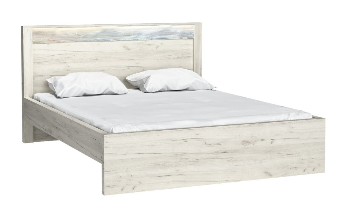 Duża łóżko powierzchnia spania 160 x 200 cm INDIANAPOLIS I19 Kraft biały Do Salonu Do Pokoju Dziennego Nowoczesny Styl Funkcjonalna Wysoka Jakość