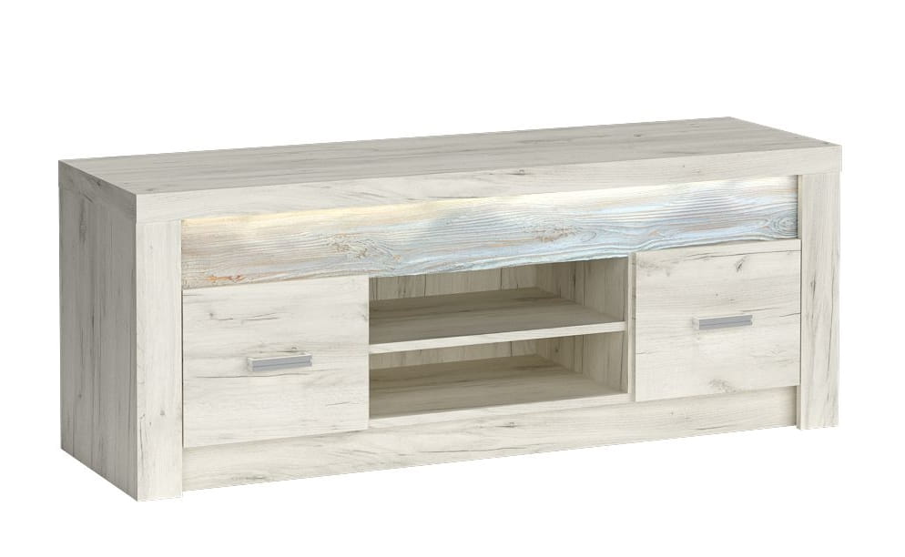 Szafka RTV szerokość 137 cm INDIANAPOLIS I9 Kraft biały